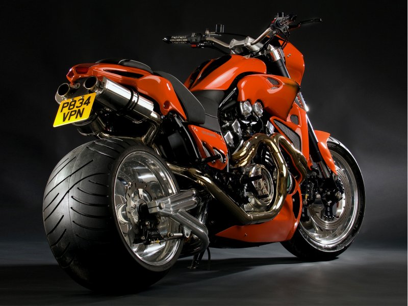 Мотоцикл Yamaha v-Max, Custom, Orange