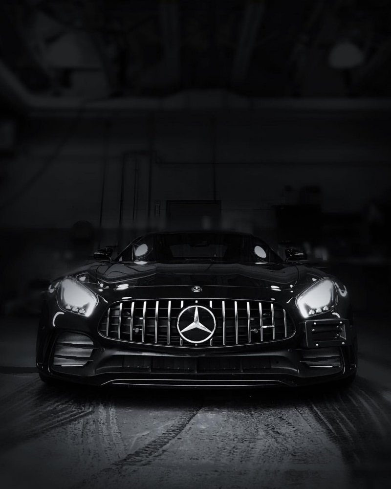 Mercedes фары в темноте