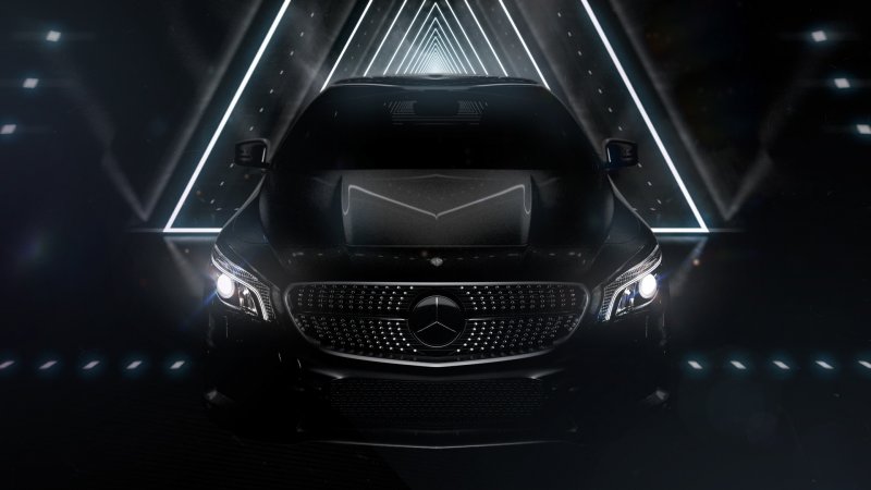 Mercedes CLA черный фары