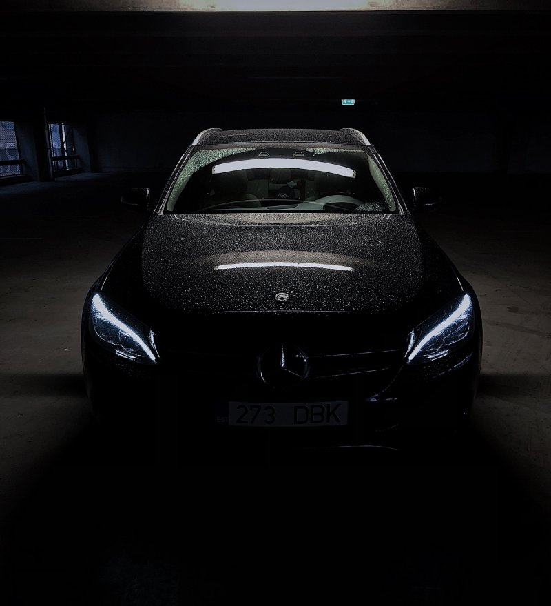 Mercedes фары в темноте