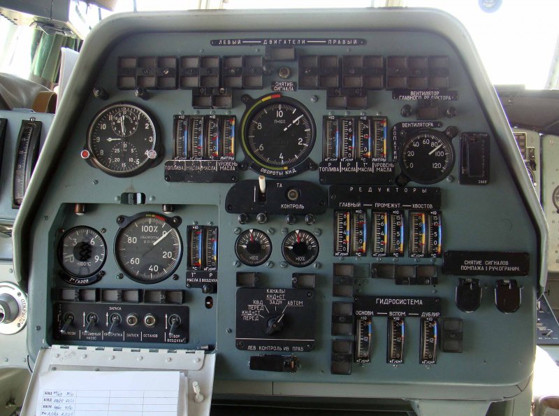 Средняя панель приборной доски АН 24