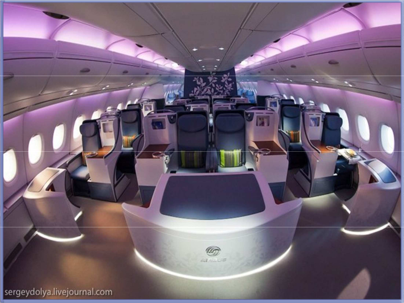 Airbus a380 салон