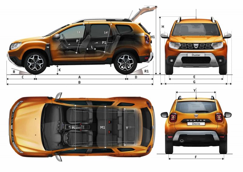 Renault Duster 2021 габариты