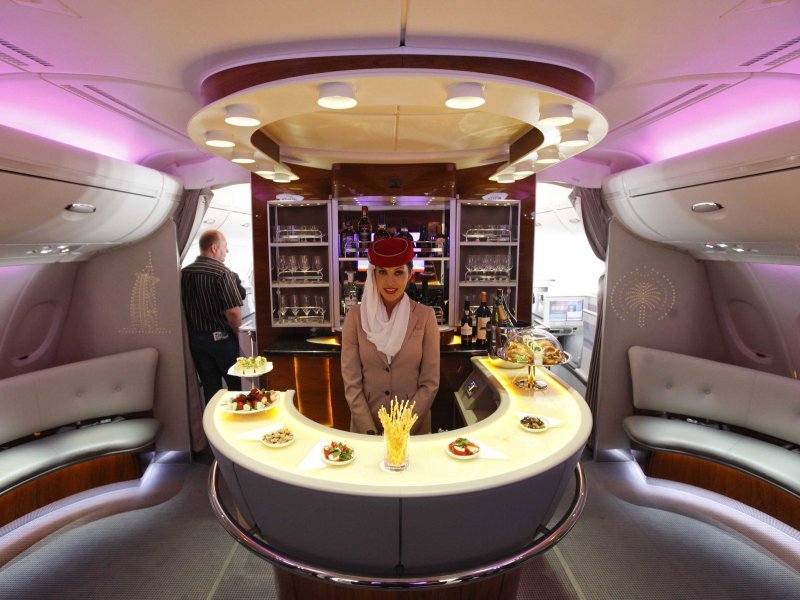 Airbus a380 Emirates первый класс