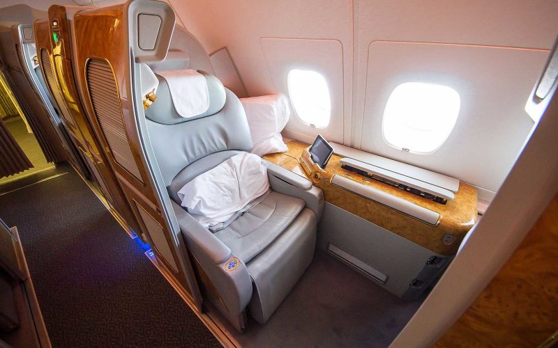Первый класс Emirates a380