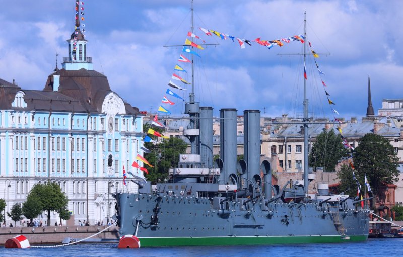 Военный корабль крейсер Аврора