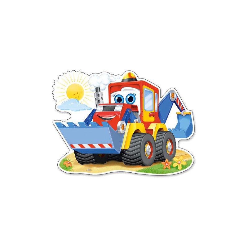 Пазл экскаватор для детей на печать