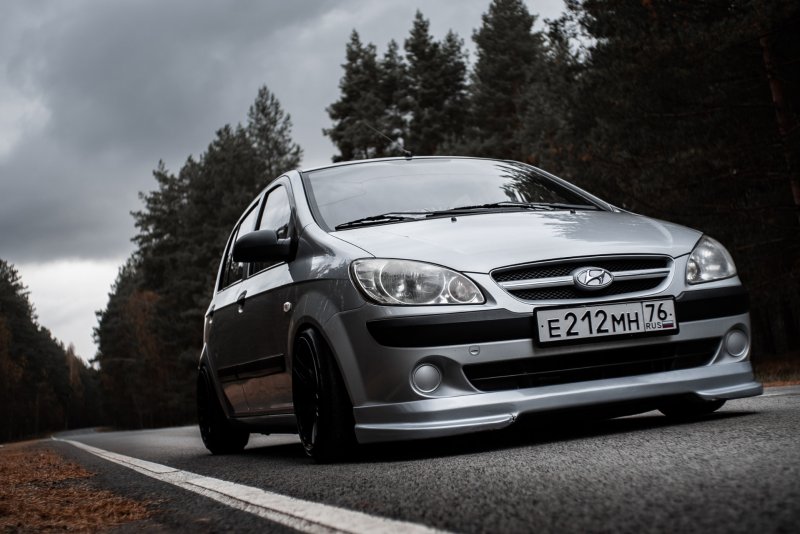 Черный Hyundai Getz тюнинг