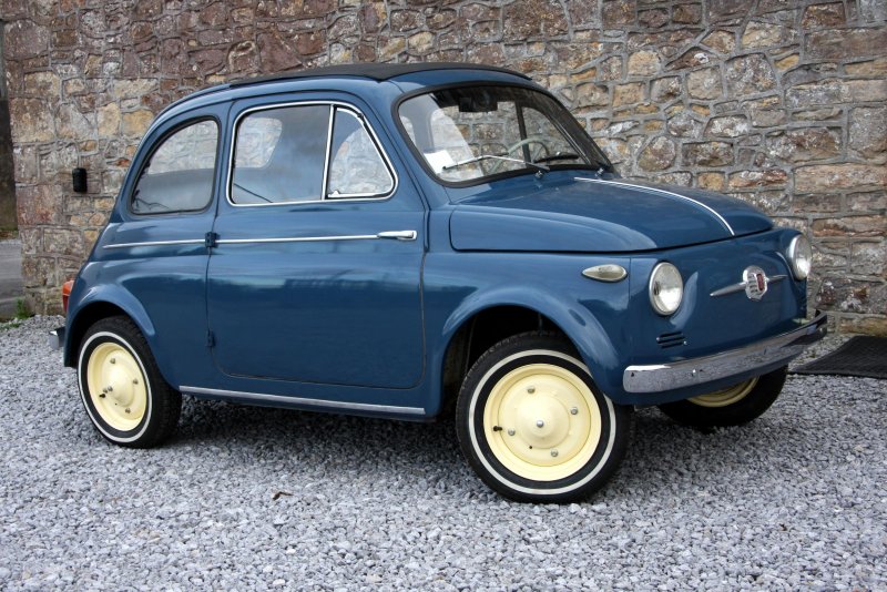 Fiat 500 Cyan old