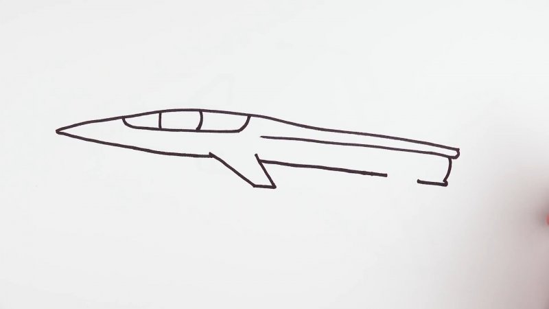 Бумажный самолетик одной линией