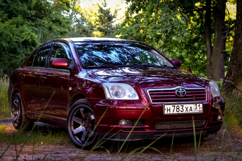 Тойота Авенсис 2008 красная
