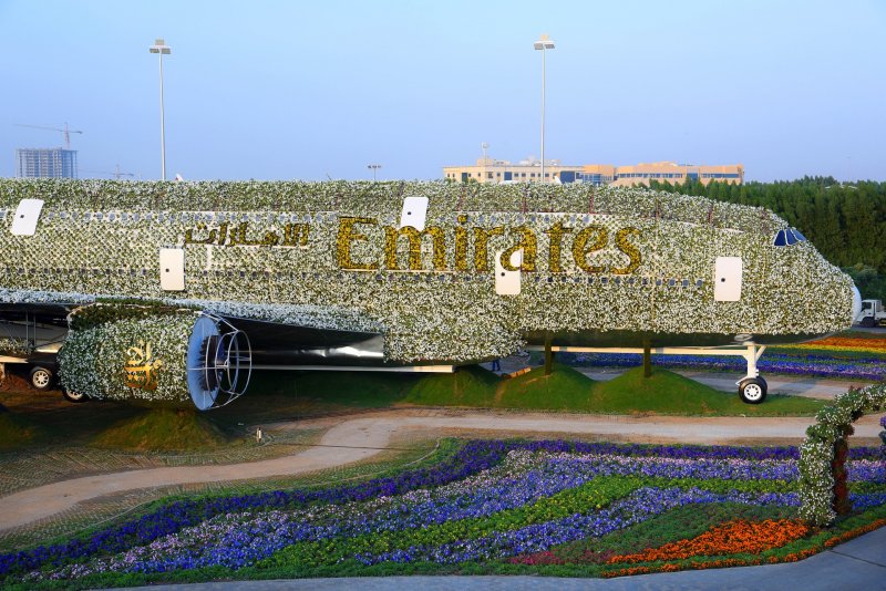 Miracle Garden Дубай Airbus a380