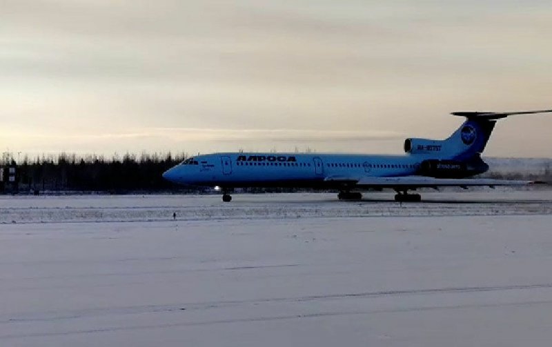 Последний полет ту 154 АЛРОСА В Новосибирск