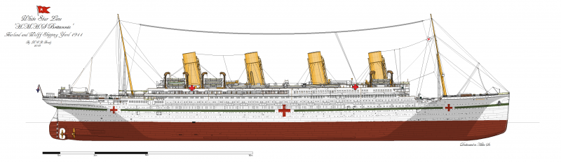 Чертеж HMHS Британника