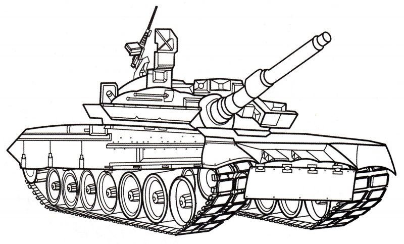 Танк т-80 раскраска