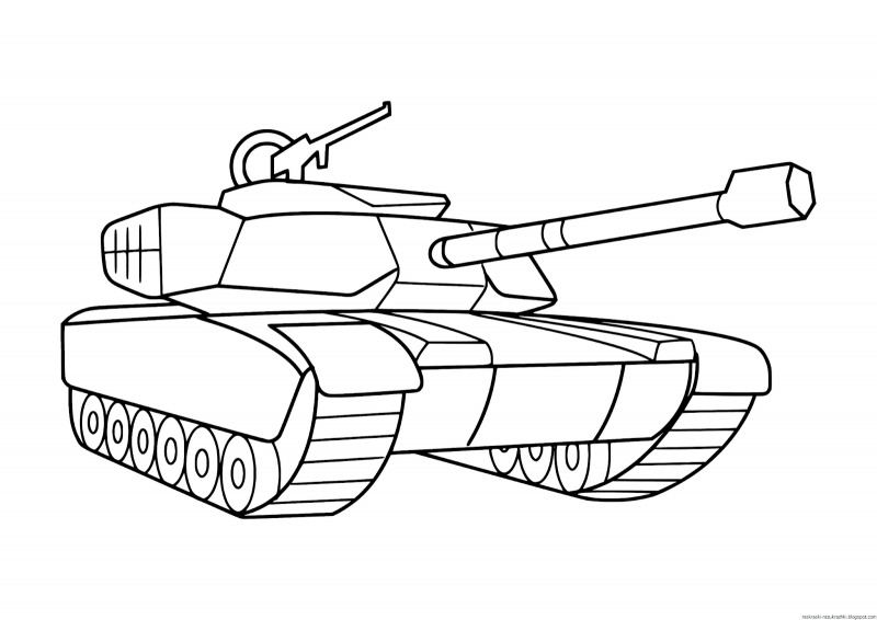 Танк т-34 раскраска для детей