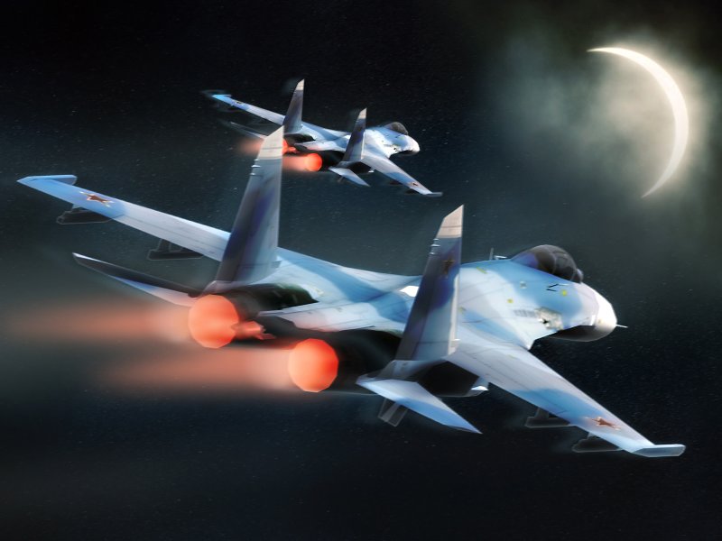 Су 27 ночью