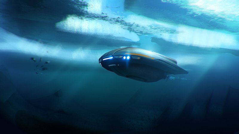 Subnautica Art субмарина