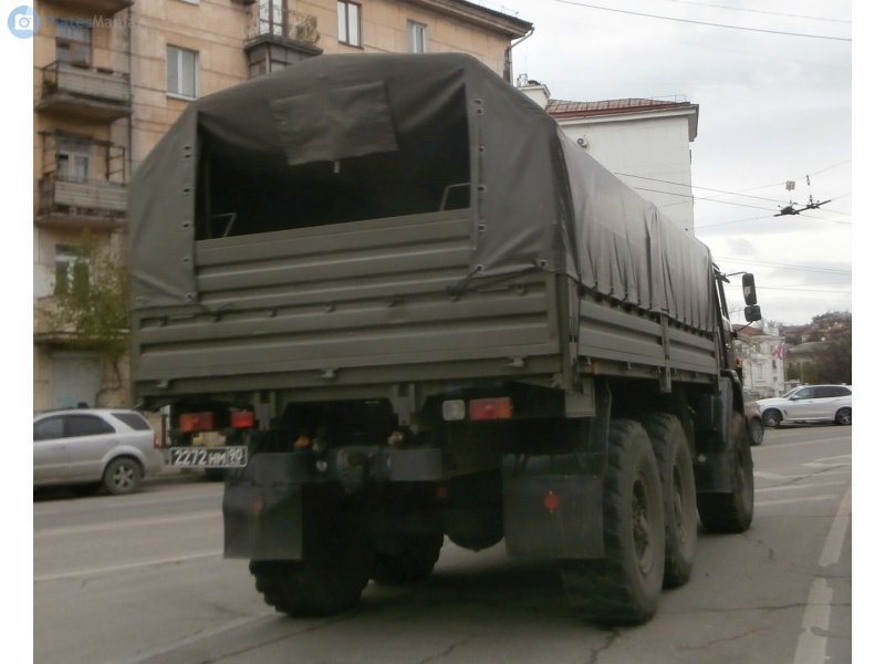 КАМАЗ 5350 военный вид сзади