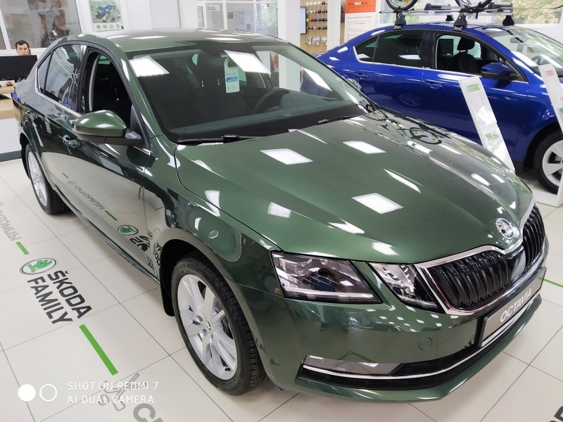 Skoda Octavia a8 зеленый Emerald