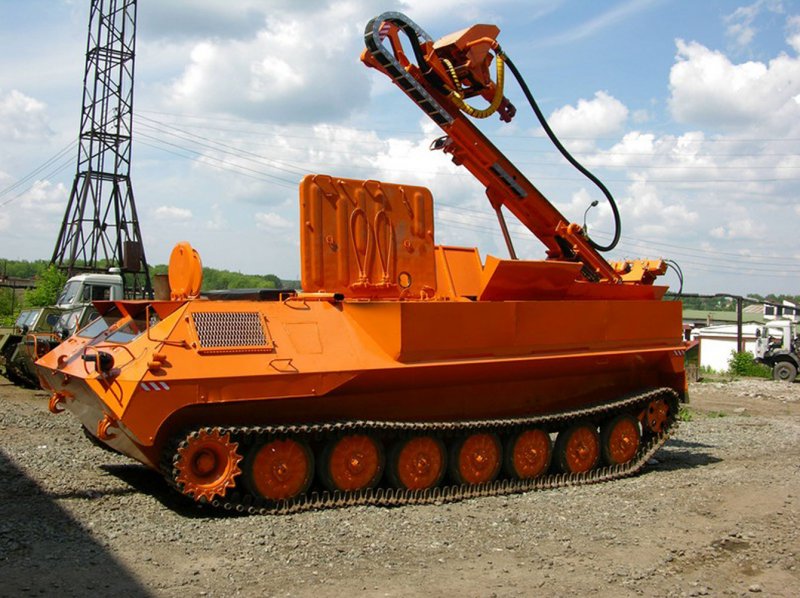 Пожарный танк т 55