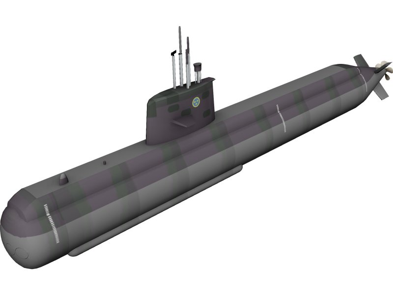 Typhoon-class Submarine 3d model