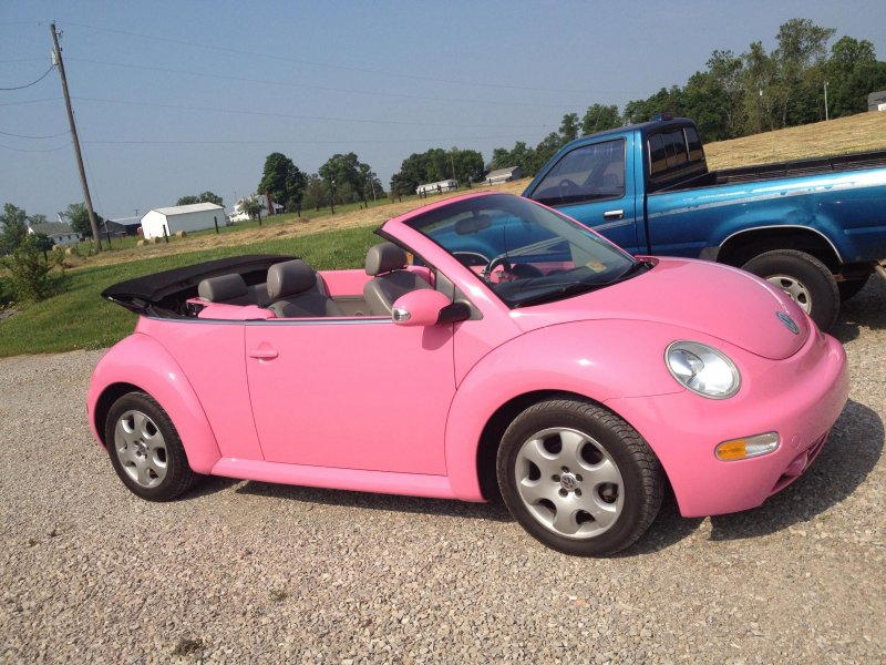 Volkswagen Beetle Cabriolet розовый