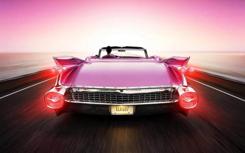 Cadillac Eldorado кабриолет розовый