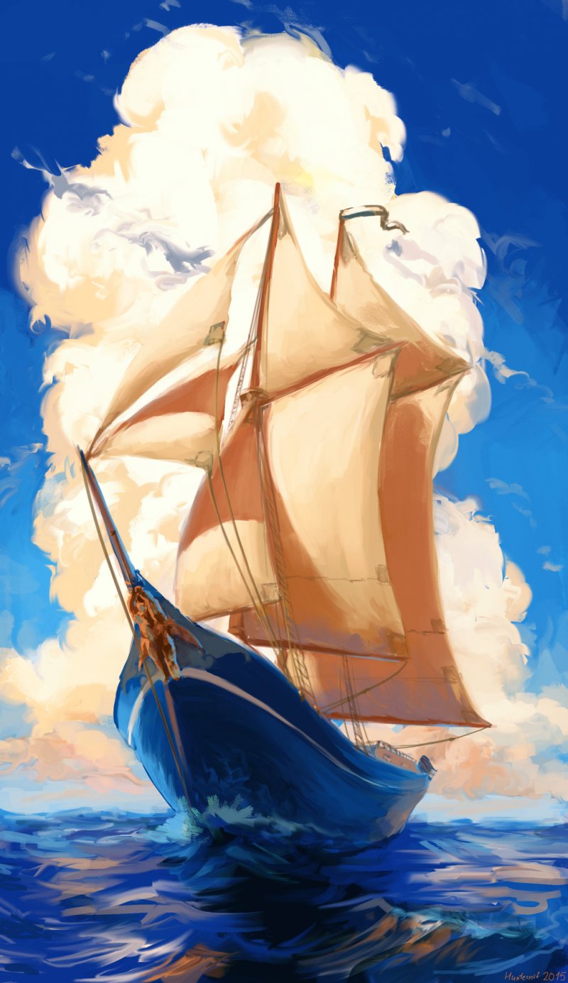 Кораблик в море