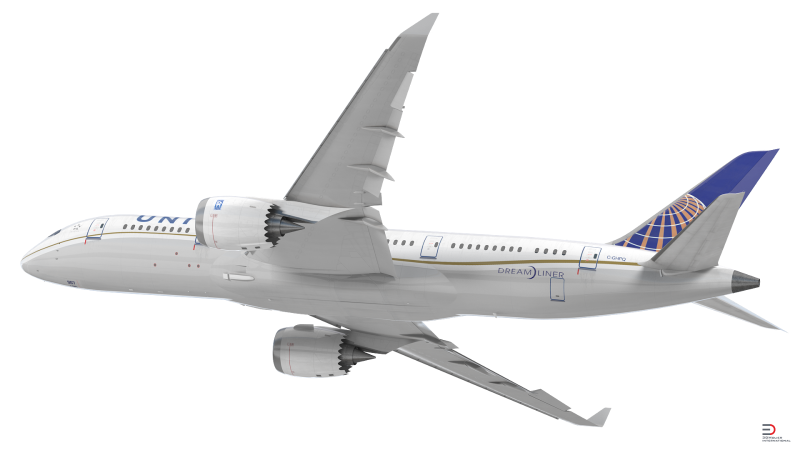 737 Боинг сбоку белый