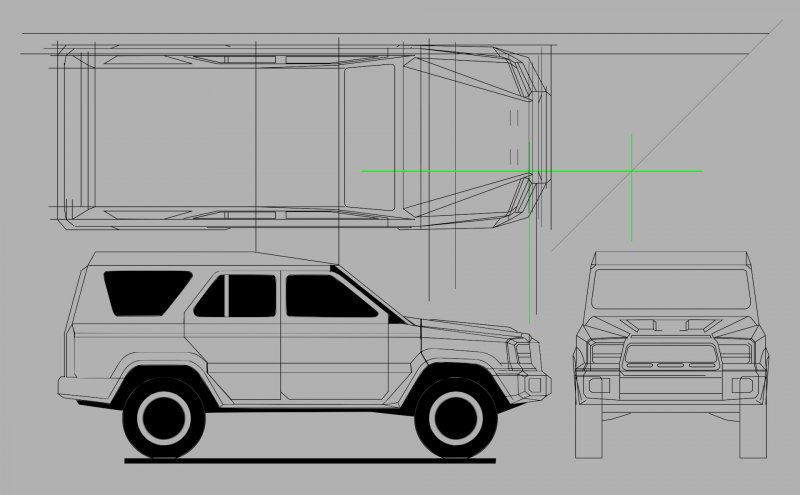 UAZ 469 чертеж