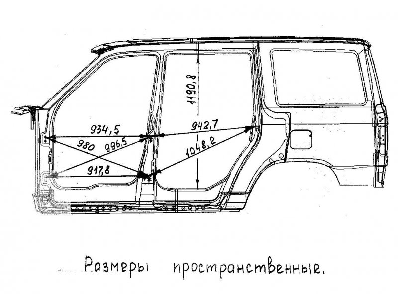 Ширина дверного проема УАЗ Патриот
