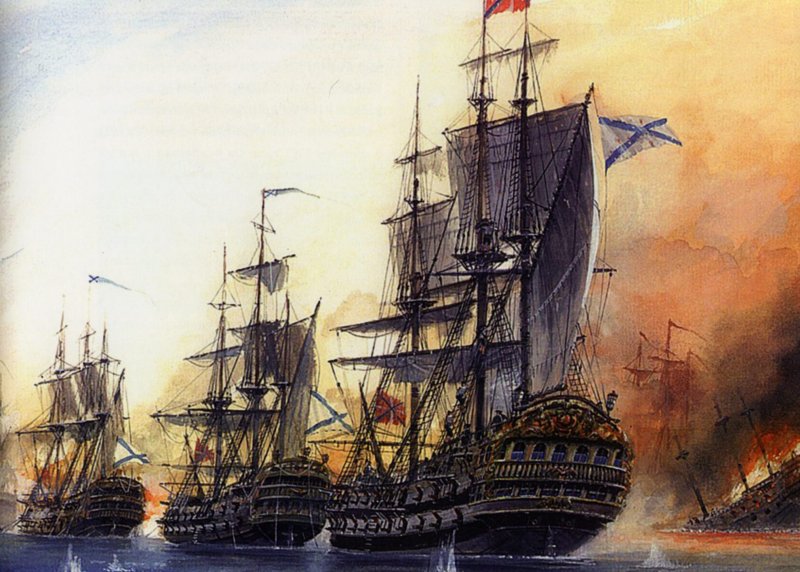 Чесменское Морское сражение 1770