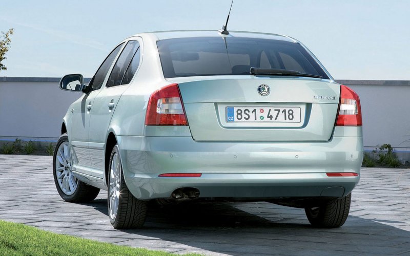 Skoda Octavia 2 сзади