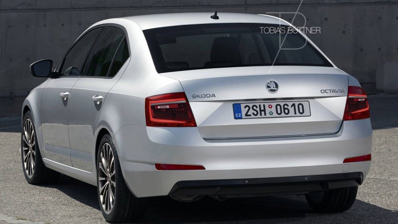 Škoda Octavia a7 сзади