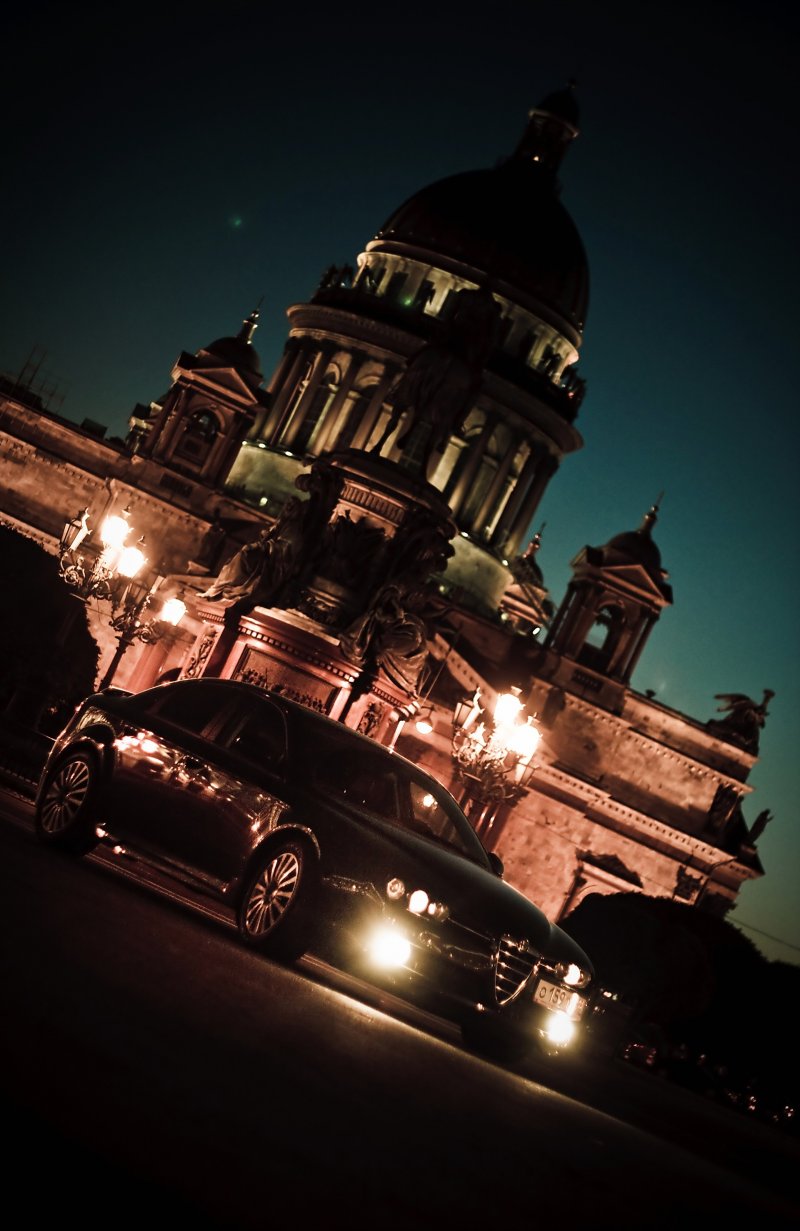 Ламборджини авентадор ночью