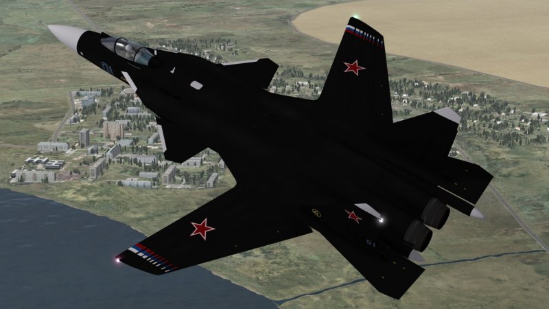 Самолет с обратной стреловидностью крыла Су-47