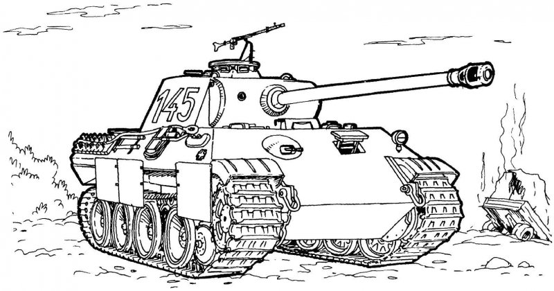 Раскраски военные танки
