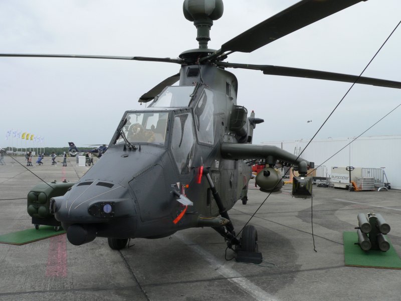 Сбитый вертолет Eurocopter Tiger