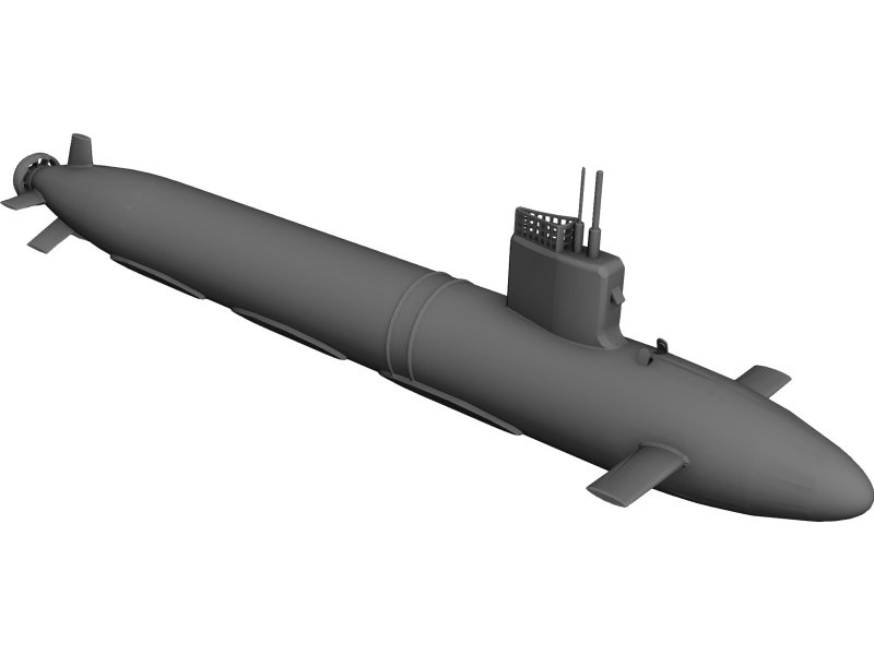 Подводная лодка 3д модель