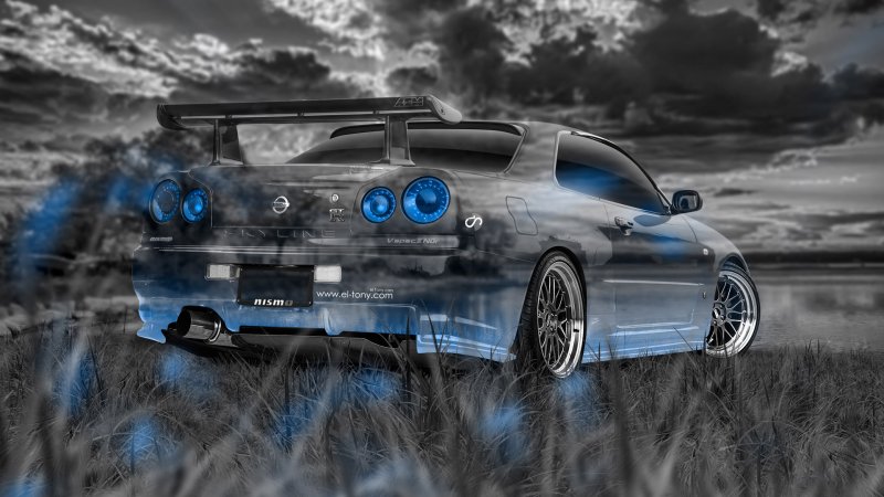 Nissan Skyline GTR r34 4к