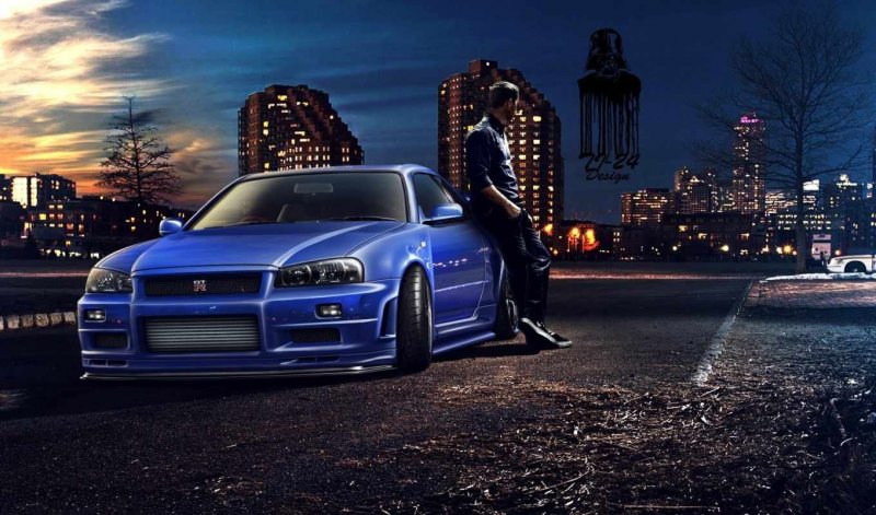 Ниссан Скайлайн r34 GTR пол Уокер