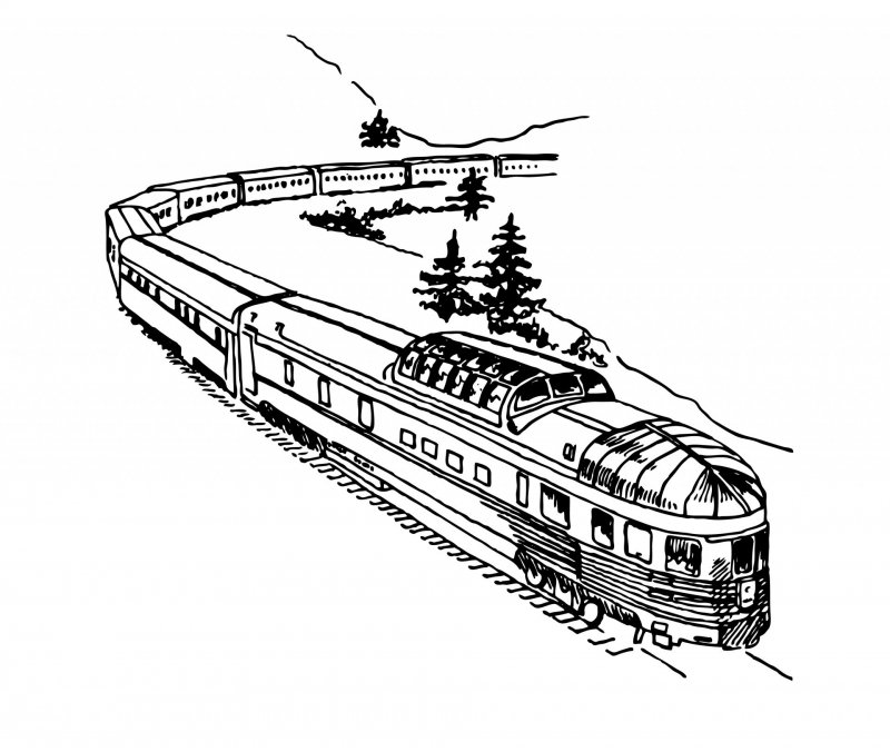 Электропоезд рисунок