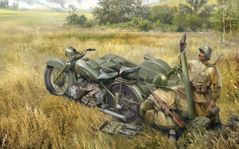 Советский военный мотоцикл м72