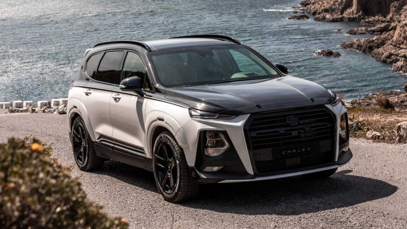 Защита переднего бампера Hyundai Santa Fe
