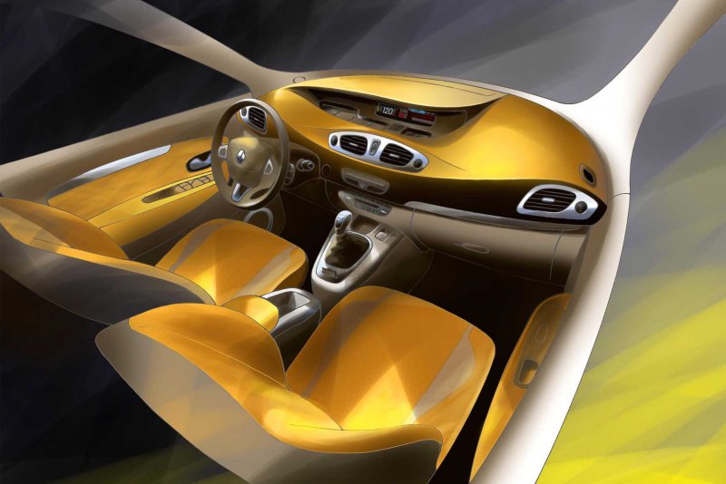 Renault Scenic 2 подсветка