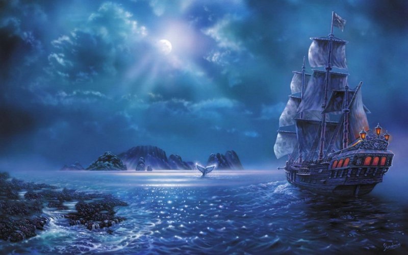 Море Луна корабль