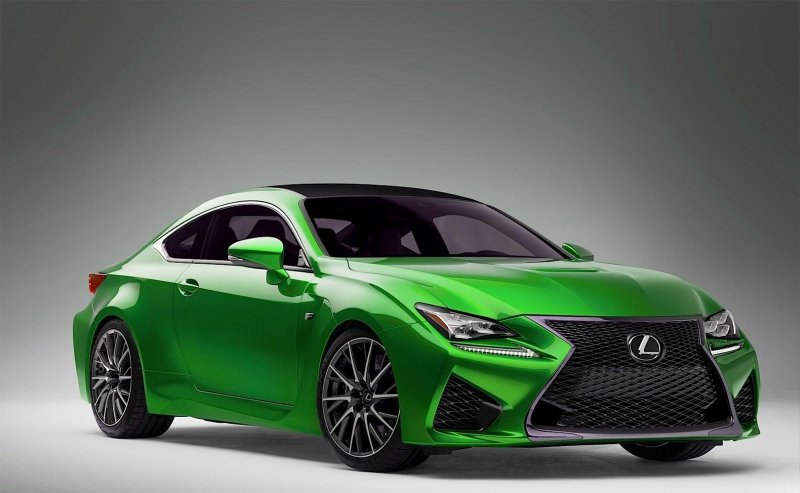 Лексус RC F зеленый