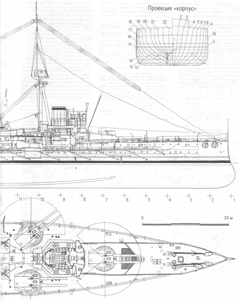 HMS Dreadnought 1906 схема