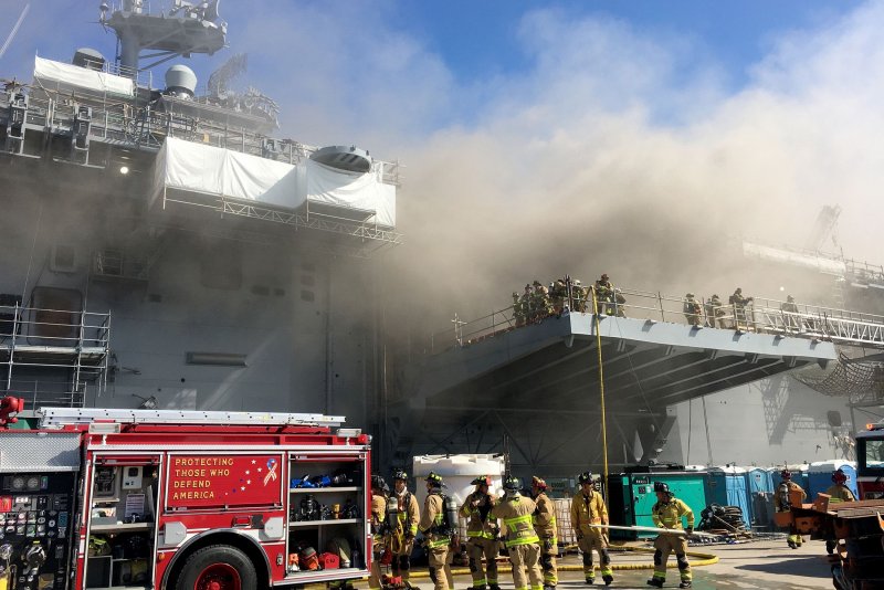 LHD-6 Bonhomme Richard Fire